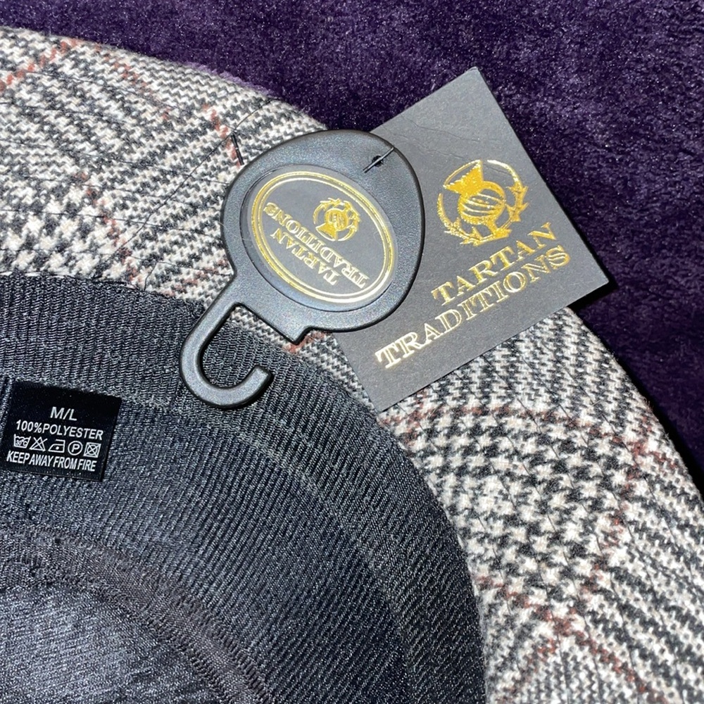 NWT Gray Plaid Women’s Hat - Picture 3 of 4